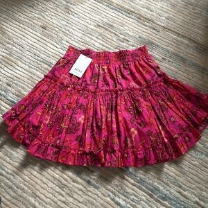 NWT MISA cotton ruffle mini skirt